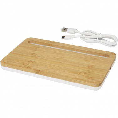 Logo trade promotional gifts picture of: Medake 10W bamboo wireless charger